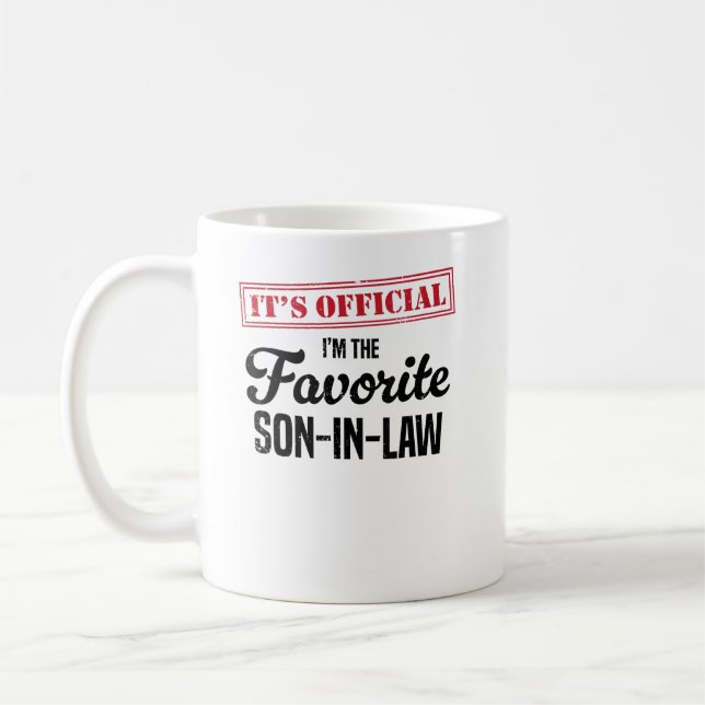 Caneca De Café É oficial eu sou o genro favorito (Esquerda)