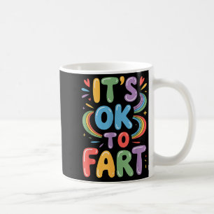 Caneca De Café É Ok Para Peidar Humor de Gás Engraçado Design Fla
