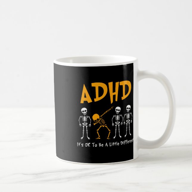 Caneca De Café É Ok Ser Um Pouco Diferente Adhd Conscientização S (Direita)