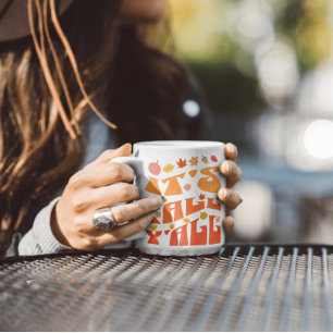 Caneca De Café É outono, vocês, abóbora e queda no outono