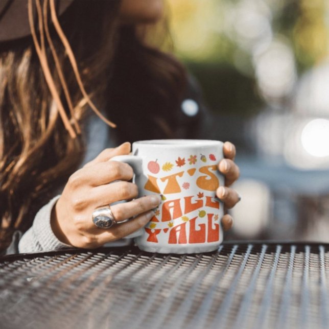 Caneca De Café É outono, vocês, abóbora e queda no outono (Criador carregado)