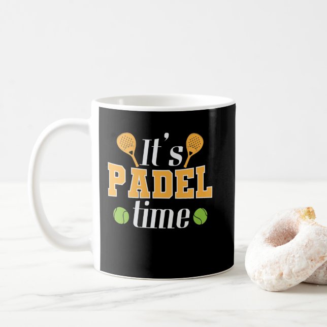 Caneca De Café É Padel Time Tênis Sport (Com Donut)
