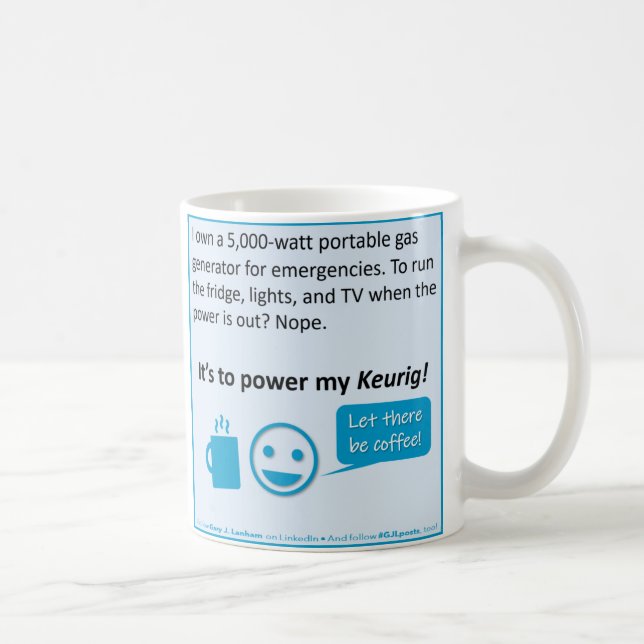Caneca De Café "É para alimentar meu Keurig" Mug (Direita)