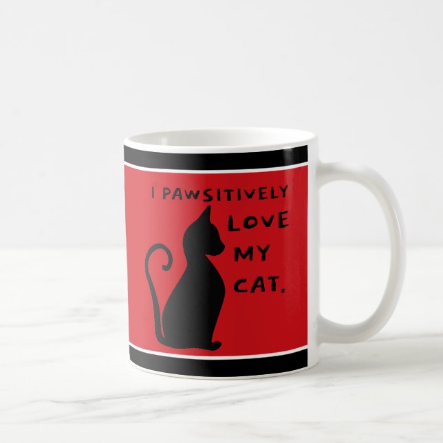 Caneca De Café É Pawsome! Diversão do Cat Lover (Direita)