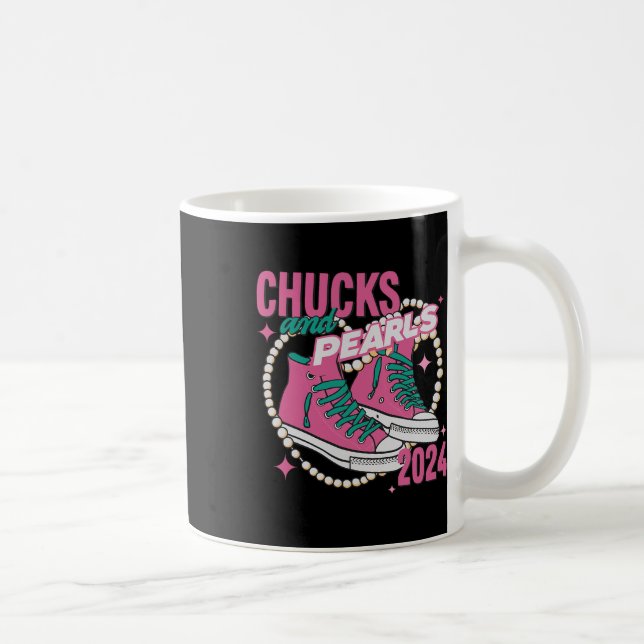 Caneca De Café E pérolas que estou com ela Kamala 2024 (Direita)