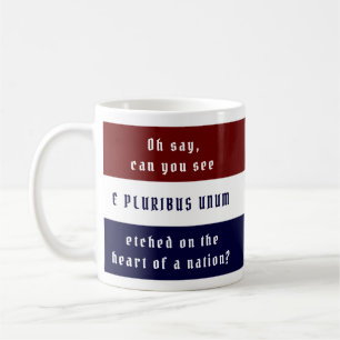 Caneca De Café E Pluga Unum Red White e Blue