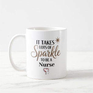 Caneca De Café É preciso brilho para ser uma enfermeira Personali