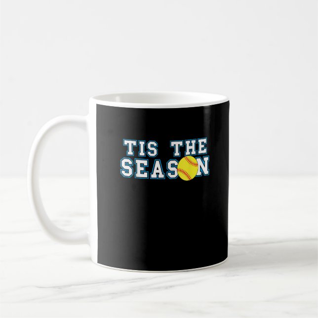 Caneca De Café É Temporada de Softball Coach Criativo Casual (Esquerda)