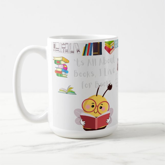 Caneca De Café É tudo sobre livros (Esquerda)