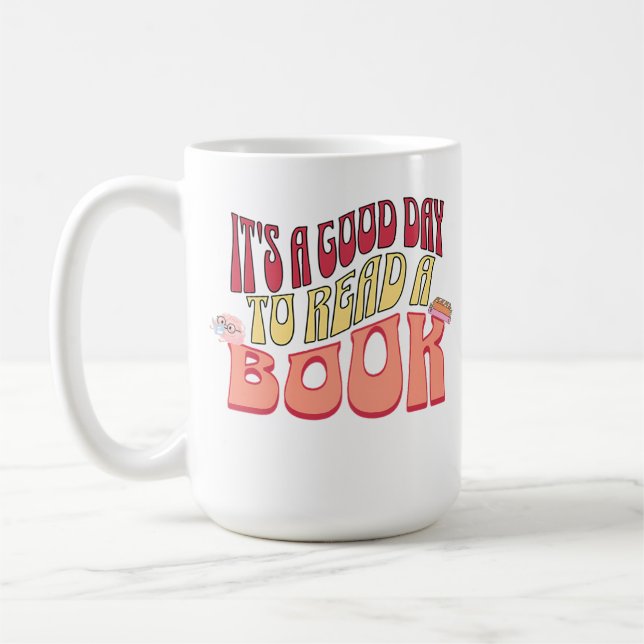 Caneca De Café É um bom dia ler um livro (Esquerda)