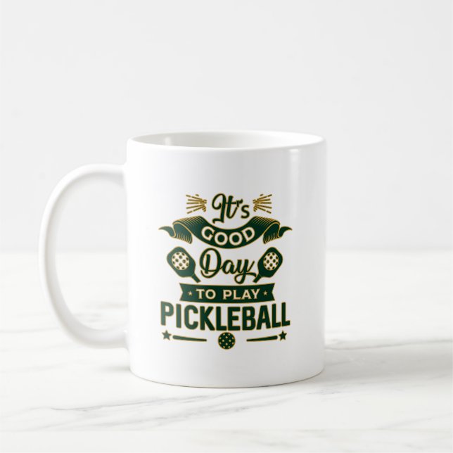 Caneca De Café É um bom dia para jogar o Presente de Pickleball p (Esquerda)