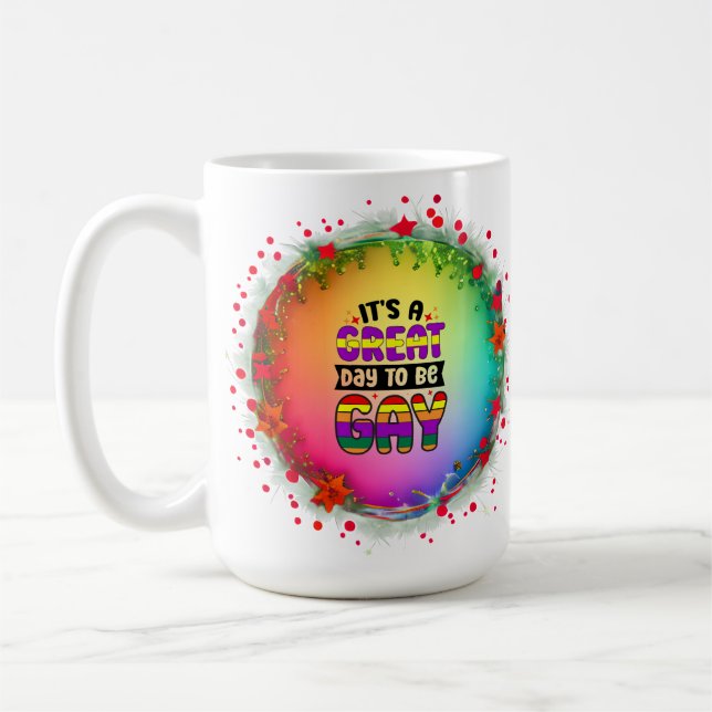 Caneca De Café É um Excelente de ser Gay de Natal (Esquerda)