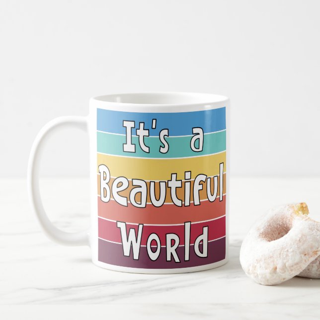 Caneca De Café É um mundo bonito (Com Donut)
