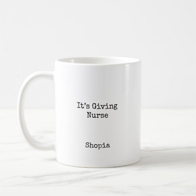 Caneca De Café É um Presente para Enfermeira Personalizado  (Esquerda)