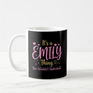 Caneca De Café É Uma Coisa de Emily Rosa Dourado Presente para Mu