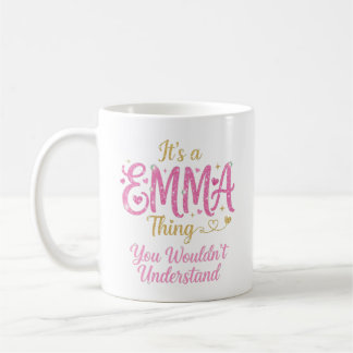 Caneca De Café É Uma Coisa de Emma Rosa Dourado Presente para Mul