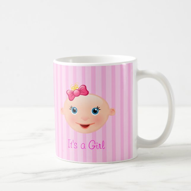 Caneca De Café É uma garota com cara cor-de-rosa (Direita)