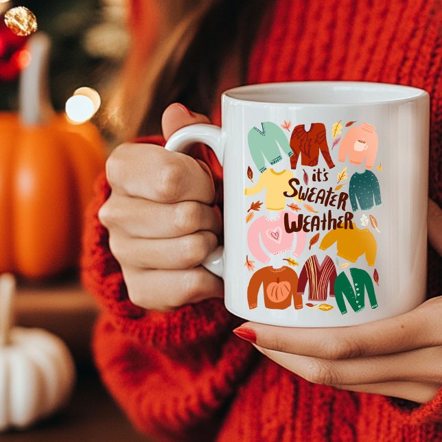 Caneca De Café É uma queda de clima no outono de outono (It's Sweater Weather Fall Autumn Seasonal Cute Coffee Mug
)
