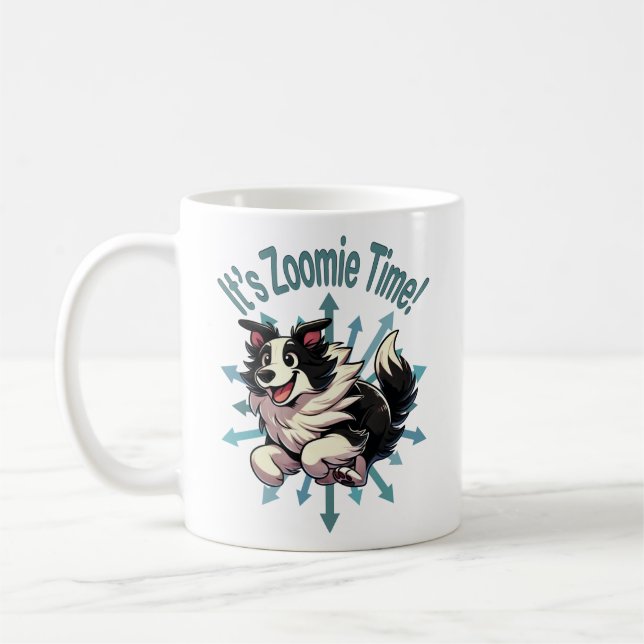 Caneca De Café É Zoomie Time Border Collie (Esquerda)
