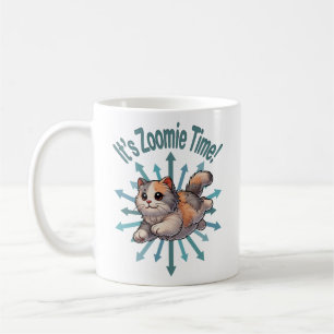 Caneca De Café É Zoomie Time Dilute Calico Cat