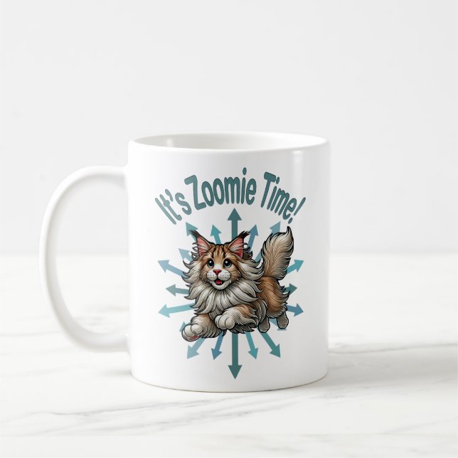 Caneca De Café É Zoomie Time Maine Coon Cat (Esquerda)