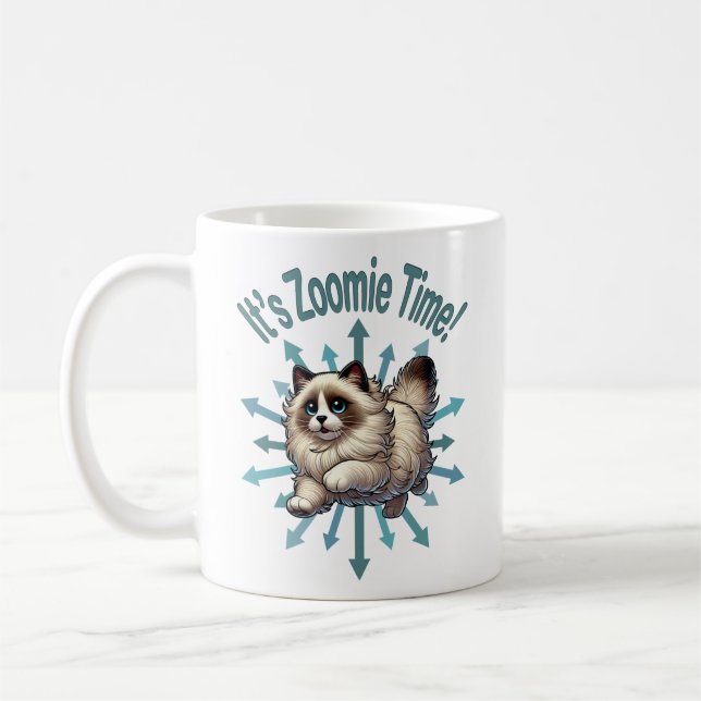 Caneca De Café É Zoomie Time Ragdoll Cat (Esquerda)