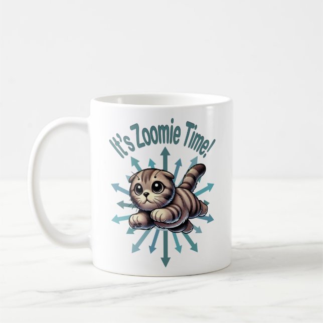 Caneca De Café É Zoomie Time Scottish Fold Cat (Esquerda)