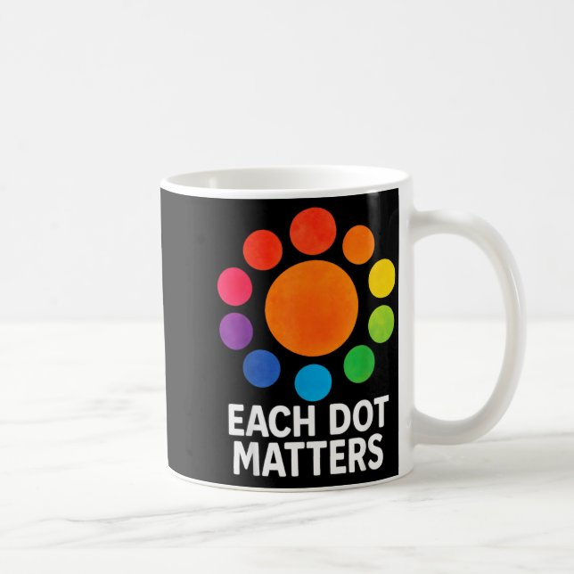 Caneca De Café Each Dot Matters Polka Dot Lover Happy Dot Day (Direita)