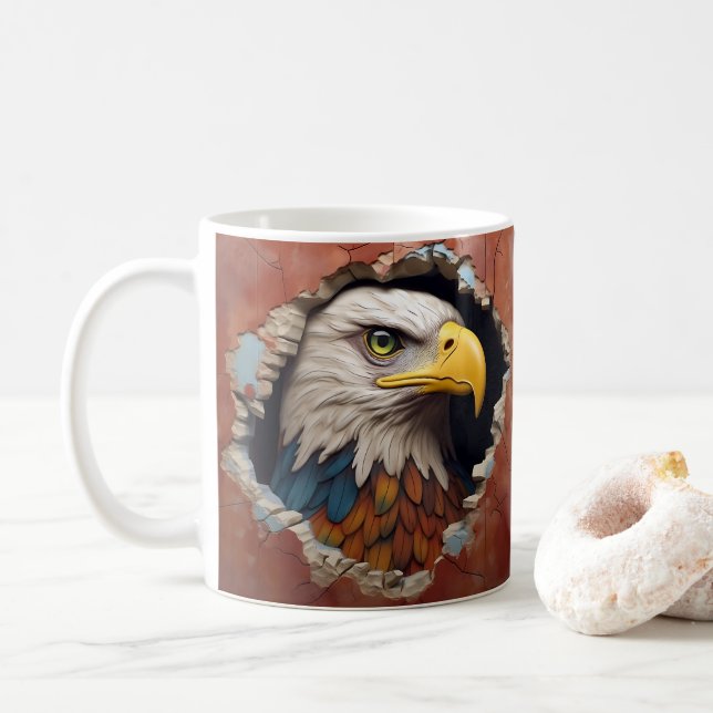 Caneca De Café Eagle Breaking Out Wall Cup, Mug (Com Donut)