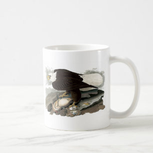 Caneca De Café Eagle dirigido branco   John James Audubon