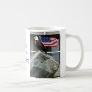 Caneca De Café Eagle e bandeira