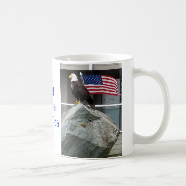 Caneca De Café Eagle e bandeira (Direita)