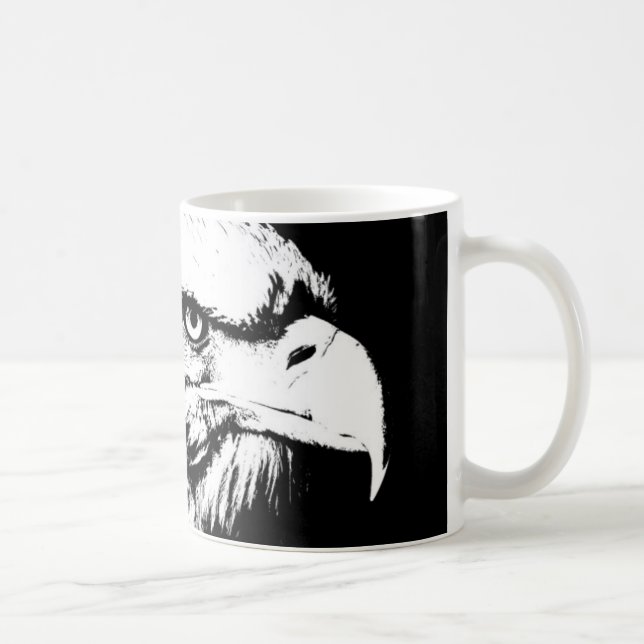 Caneca De Café Eagle Head Modern Pop Art Modelo para Adicionar O  (Direita)