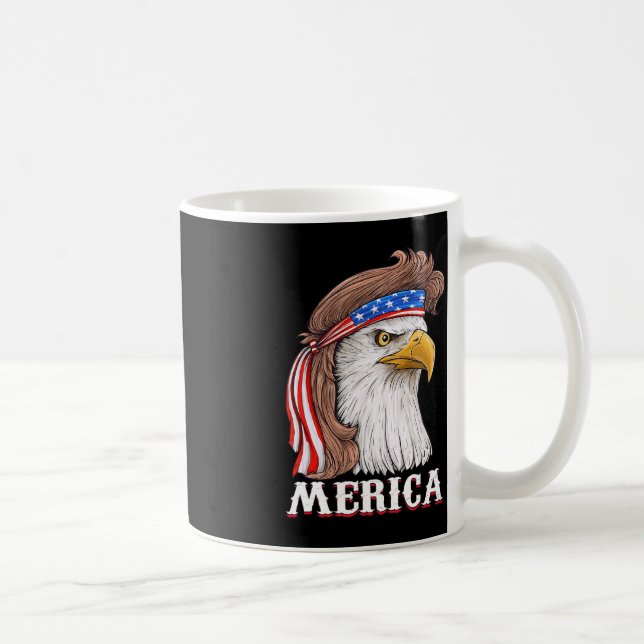 Caneca De Café Eagle Mullet 4 de julho EUA Flag Merica (Direita)