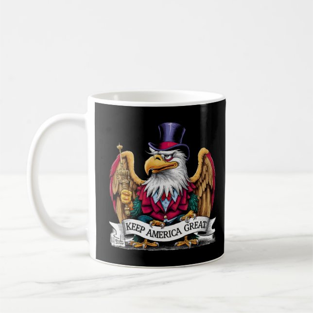 Caneca De Café Eagle Soar: Abrace o Espírito" (Esquerda)