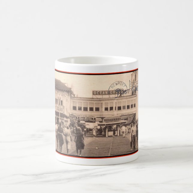 CANECA DE CAFÉ EARLY 20TH CENT. ATLANTIC CITY IMAGE (Centro)