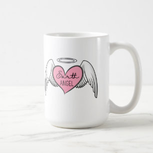 Caneca De Café Earth Angel Big Mug - Coração, Asas e Halo