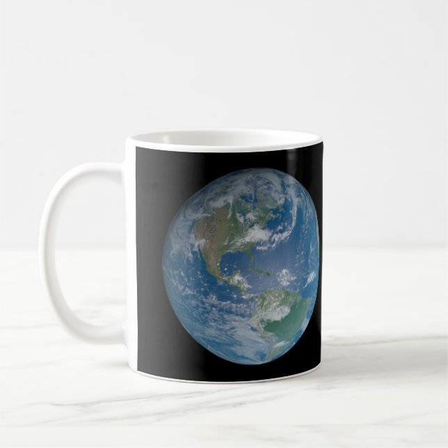 Caneca De Café Earth globe with photo taken from space (Esquerda)