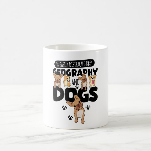 Caneca De Café Easily Distracted By Geography And Dogs (Centro)