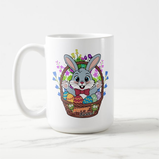 Caneca De Café Easter Blessings-Hoppy Easter Coffee Mug (Esquerda)