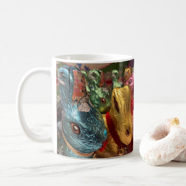 Caneca De Café Easter bunny Osterhasen Osterhase Hasen Ostern (Com Donut)