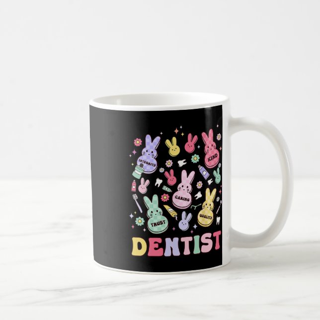 Caneca De Café Easter Dentist Retro Rdh Dental Hygienist Squad Bu (Direita)