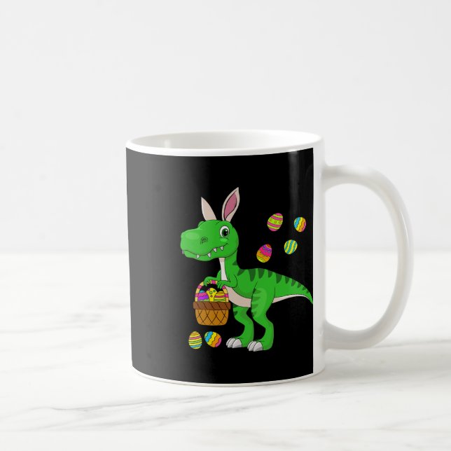 Caneca De Café Easter Dinosaur Bunny Ears Easter Sket Stuffers Ki (Direita)