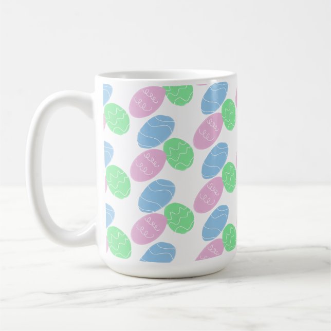 Caneca De Café Easter Eggs Doodles  (Esquerda)