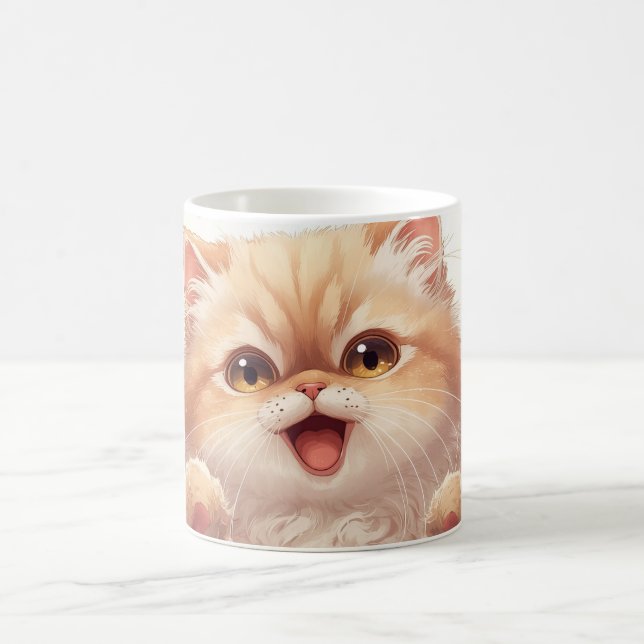 Caneca De Café “Easter Joy Persian Kitty" Adorable Persian Cat (Centro)