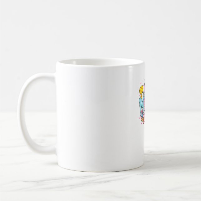 Caneca De Café Easter Mama Bunny Ears Coquette Bow Easter Rabbit  (Esquerda)