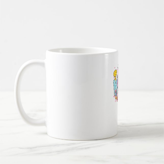 Caneca De Café Easter Nana Bunny Ears Coquette Bow Easter Rabbit  (Esquerda)
