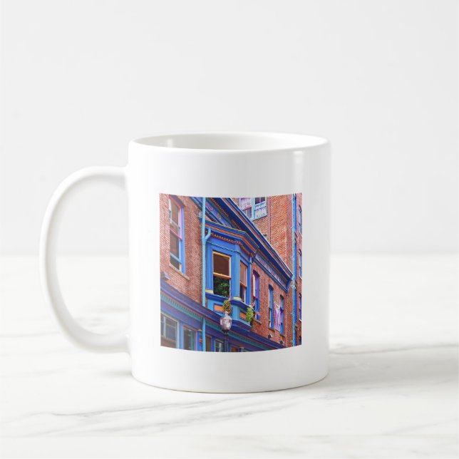 Caneca De Café Easton PA - Street With Bay Window (Esquerda)