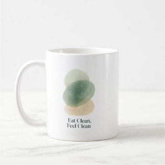 Caneca De Café Eat Clean, Feel Clean Abstract Mug