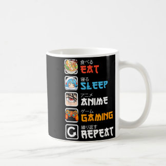 Caneca De Café Eat Sleep Anime Gaming Repeat Gamer Men Teen Boy G
